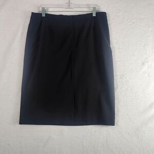 Merona Stretch Black Knee Length, Midi, Pencil Skirt Stretch Zipper Size 12